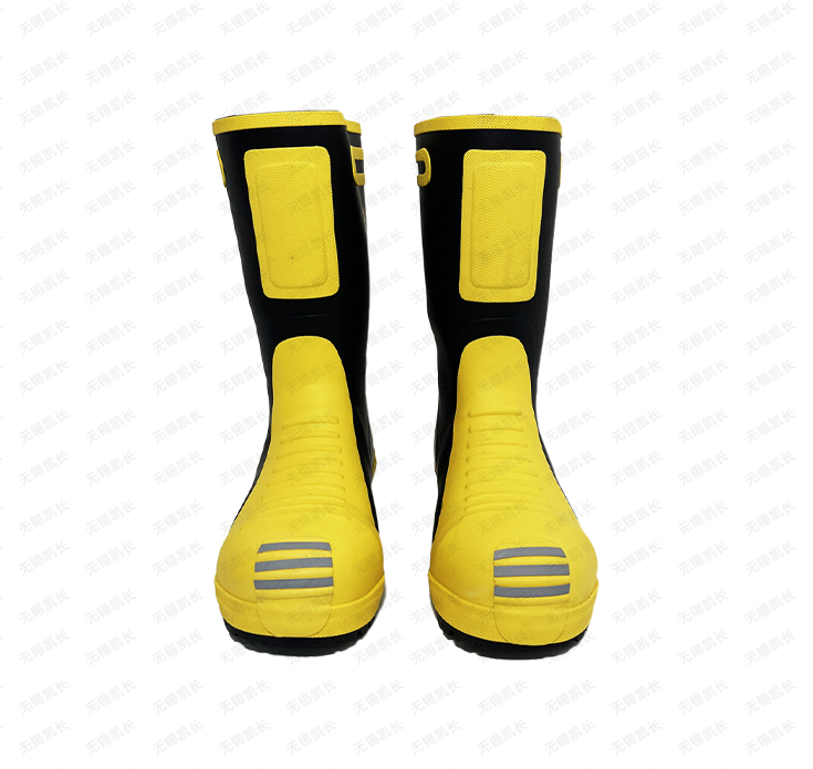 Firefighter fire-fighting protective rubber boots